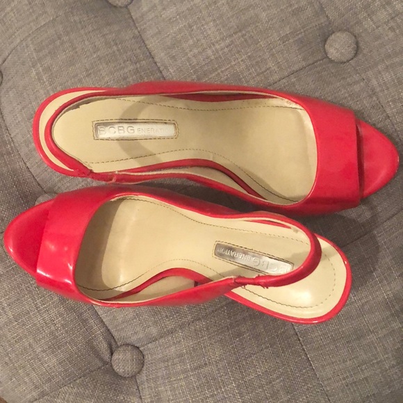 Red peep toe heels 👠 - Picture 3 of 6